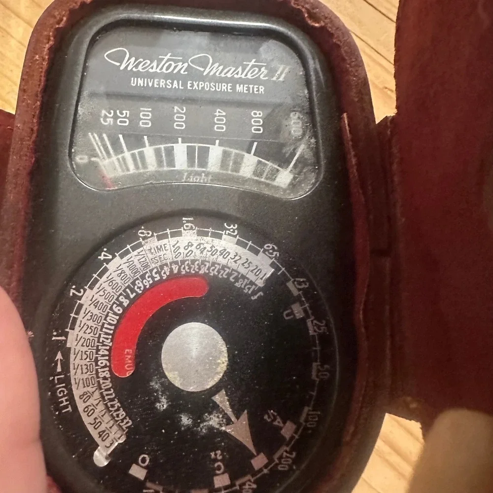 Vintage Weston Master II Model 735 Universal Exposure Meter with Case and Manual